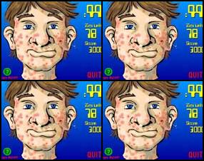 Like many of us, this poor dude is afflicted with an acne problem. Health Straight Up is here to help! Click the zits on the dude’s face to make them go away forever. You have only 99 seconds to do it! So stupid game :)