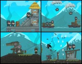 This game reminds me Angry Birds! Select your army and destroy your enemies in all levels. To do that you can use your huge cannon and different types of bullets. Use your mouse to aim, set the power of your shoot and fire.