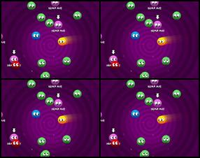 Your goal in this color matching game with some shooter and mouse avoiding elements is to move your Ball and avoid other Balls to survive! You can only bump into other Balls with the same color as the background! Get bonus points for combos. And collect available power-ups. Use mouse to control the ball. Click to drop down a bomb.