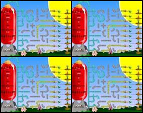 In this exciting game you will become an assistant in Balloon Park. In order to send the next kid into the incredible balloon fight, it is necessary to deliver some helium into the balloons via the interconnected tubes. So you objective is to connect the tubes property, and as fast as you can. The tube location is fixed, but you can rotate them with a mouse click. The more kids will be sent into the balloon flight by you, and the more tubes you will use to achieve that, the more points you will receive. Be careful, as the time is limited and you have to hurry.