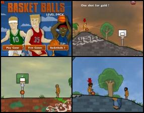 I hope you remember previous versions and similar games to these sports physics puzzle series. Your task is to get the basketball ball in to each basket and hit every referee to pass the level. Use Mouse to aim and shoot.