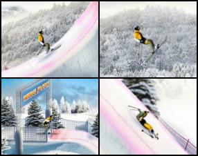 In this winter sports game you can select skies or snowboard to perform spectacular tricks in the air. Press Space to start driving down from the high mountain, then press Space to jump off the cliff. After that use your Arrow keys in combination with Space key to perform various stunts.
