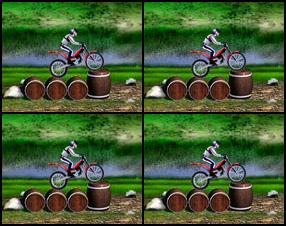 Race over barrels and rocks to complete each board in Bike Mania. Watch for that bike balance, too much weight on the front or back will cause a wreck! Arrow keys to control your rider. You have to surmount all the obstacles as soon as possible.