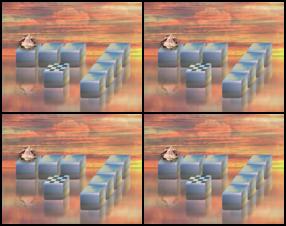 Your objective in this game is to control the gem to remove all of the blocks by jumping off of them leaving only the checkered block behind. The increasingly complex levels are all randomly generated, so no two games will ever be the same. Use the arrow keys to jump one space to the next block. Press the Shift + arrow key will give You two space jump. If you don't know what to do you can use the menu to show the solution.