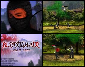 Your task is to help alone Ninja to fight evil forces and protect the gold of the local temple by firing at the enemies and hiding within the trees. Use the W A S D keys to move and click to load bow and release to fire arrow.