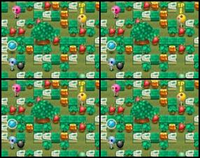 Classic bomberman game. You have to move around the area planting bombs and trying to collect as many bomb it artifacts as you can, artifacts will improve your bombing skills and bomb strength as well as add speed to help you avoid enemy bombs. Your goal is to kill out all the opponent bombers. Good luck in your bomb it adventures.