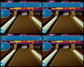 In this simple bowling game you do not even have to aim. In order to throw the ball push the "GO!" button. Keep it pressed until the yellow field at the aiming picture goes white. The closer the yellow field you you hit, the more you score.