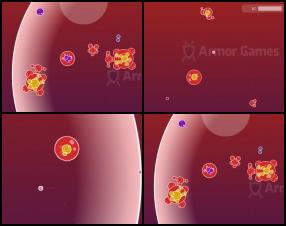 You have to shoot other bubble tanks to absorb their bubbles and become stronger. Defeat all enemy bubbles in each arena to proceed to the next one. Use W A S D to move and use Mouse to aim and shoot. There are many editing screens that allow you to upgrade and customize your tank.