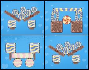 Another great balancing game where you must drag the pieces of candy around the screen and drop them at correct places so they do not fall off screen! Use Mouse to move pieces. Use A and D to rotate selected block.