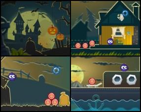 This time candy catcher have to do his dirty job in Halloween themed levels. As previously use your sticky expandable arm to grab onto objects and move around the screen to reach the candies. Use your mouse to play this game.