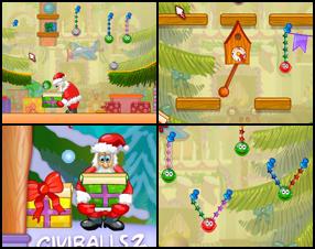 In this Christmas game our awesome Civiballs are at the North pole. Your objective is to help Santa get balls in correct boxes. Game features 2 x 10 levels with many Christmas heroes and items. Use mouse to cut the cord and let the balls fall!