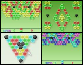 Become the best bubble shooter player! If you like arcades, then this addictive game is for you. Remove all colored bubbles by matching three or more bubbles of the same color. Black bubbles are not removable. Use mouse to aim and shoot.