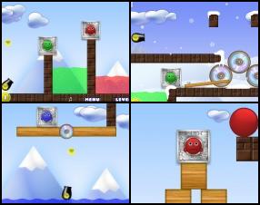 Your goal is to colour the boxes to their responding colours which has the balls inside of them. Use Mouse to aim and shoot your coloured balls and change box colours. Use 1-3 Numbers to switch cannon colour. Try to finish level with minimal number of shoots.