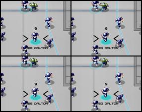 Your objective in this futuristic violent football is to get the ball in the opponents goal. Become world champion. You can customize team colors, names and player names, train your players, upgrade their equipment, transfer players and even give them performance enhancing steroids. Use W A S D keys to move. Press G to Throw ball, H to Pass to highlighted player and J to change formation.
