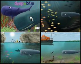 This game has really beautiful graphics and game-play. Complete different puzzles in this brilliant adventure quest. Use your logic to help little whale navigate through waters to find the meaning of underwater life. Use mouse to point and click on objects.