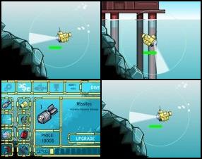 Take control over your submarine and dive deep into ocean. Collect gold and find new ocean creatures. Destroy any creatures that are treating you like an enemy. Take an eye on your fuel level. After each level purchase different upgrades. Use your mouse to control the game.