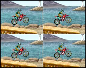 Try to make it through 15 levels of freestyle motocross! You have a team of 3 unique bikers. Each biker will gain experience for every stunt he performs. When a biker has enough experience, he will learn a new stunt. Try to unlock all stunts and score maximum points!