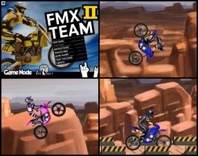 Your goal is to select a bike and do stunts to win every race and become a champion. Your team consists of 3 unique bikers. Gain experience for every trick you perform to learn new tricks. Use Left and Right Arrows to hold your balance, Up key to accelerate, 1-6 Numbers for tricks.
