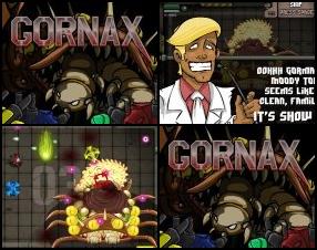 You have to fight against Gornax - a giant spider from the depths of hell. Join the team of 4 robots and kill him before he kills you. Pick up power-ups and many more. Use Arrows or W A S D to move. Use Mouse to aim.