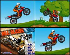 Your task in this cool motorcycle game is to become the best racer and blaze the hills. You must tear up every levels in order to get the highest score. Use Arrow keys to control your bike. Start your engines and have fun!