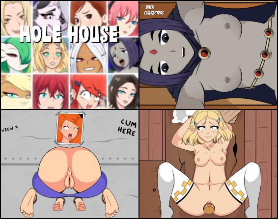 The Hole House name says it all: this pervy online porn game is the ultimate brothel experience, starring all your favorite cartoon characters as your very own sex slaves! Once you learn the secrets to pleasuring slutty favorites like Ahsoka from Star Wars, Velma from Scooby Doo (hint: she LOVES being fucked in the ass!), or even Marge from The Simpsons, you can unlock a roster of willing slaves ready to do your bidding. This uncensored hentai game lets you build your own cat house from the ground up when you help the owner, Gloria, recruit new girls and earn cash for upgrades. Blow your load over these elite cartoon babes when you dress them up in sexy outfits, strap them into fucking machines, tie them up, and pummel them with your massive dick. Stretch out a huge variety of blond, brunette, redhead, and shaved pussies while you flex your business skills: this is one of 2024's best XXX games, where absolutely anything goes!
