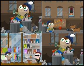 Your task is to help Hugo the Hobo to change his life and get back on his feet. Act as real hobo to understand and solve all situations. Use Mouse to point and click on different objects and locations to progress the game.