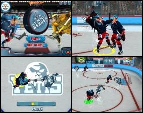 In this spectacular ice hockey game you can really enjoy the show. Move the puck, fight with your opponent and score goals. Use your arrow keys to control your aggressive team. Press Z to pass or switch player. Press X to shoot or check the enemies.