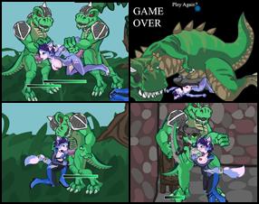 In this game, we still have the same heroine from The Legend of Krystal. She's a busty fox girl with seductive eyes and a snatched waist. This time, Krystal must fight against the different dinosaur monsters. They are horny as always and just want to fuck her. Your task is to help Krystal fight the dinosaurs. Remember, if you are defeated, you are going to be fucked in all your juicy holes. Now you can play the full version of this amazing furry adventure. You can use the arrow keys to move and the A S D keys to attack.