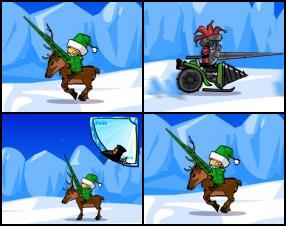 A Christmas jousting tournament in the North Pole. Santa is a host of this competition. Your aim is to win all duels, earn gold to buy cool upgrades to become unbeatable. Use your mouse to start moving, aim and attack your enemies. Check first time tutorial to learn how to win.