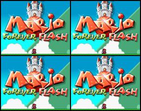 Mario Forever Flash is a colorful platform game placed in the Mario universe. Evil King captured Princess once again and it is your, Mario, duty to beat him and save Princess once and for all. Use the Arrow keys to move around. Press Z Key to jump (or start a game).