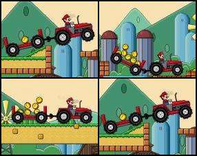 Your aim is to control your tractor, collect coins and help Mario to deliver them to the end of each level. Bring required number of coins home to pass the level. Use Arrow keys to control your tractor.