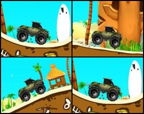 Select your monster truck and drive through various tracks and complete different tasks. Collect stars to unlock new vehicles and tracks. Use arrow keys to control your truck. Use Q and E to switch gears.