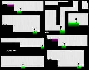 In this game you have to concentrate and use your brain to solve all mirror puzzles. You're controlling both stick-man at the same time. Your task is to get both of them on the green platform. Use arrow keys to move them around.