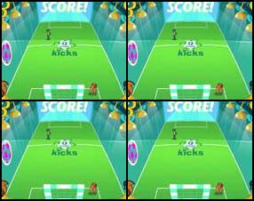Play one on one soccer against a professional! Drag mouse in direction you want your player to run. While holding down mouse button, move the mouse to point the ball in the direction you want it to go. Release button to kick.