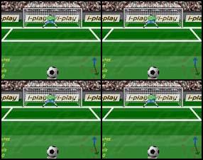 Try to score as many penalties as you can. Someone passes you a ball and you only have to choose a direction. If you are a good player, another club will want to buy you. Use your mouse to control the game.