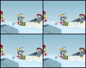 Fight in Antarctica killing 19 enemies and bosses in this intense shooter game. Buy new weapons and upgrades to build up your arsenal and take out the Penguin king! Use Controls: Arrow keys to move and jump, mouse to aim and fire. P to pause!