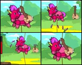 You have to kick and punch a pink unicorn pinata with anything you have and collect candies that are falling out of it. Then sell your candies and buy even better weapons and boxes to collect more candies. Just move your mouse in various directions to punch pinata.