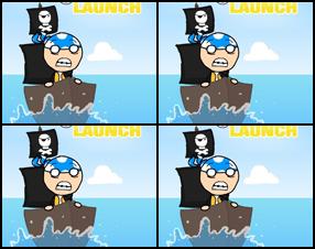 Your task is to launch the pirate ship from the cannon and try to keep it on the water flowing as long as you can. Use mouse to aim, then click and hold to start the power indicator, release to launch. Use A and D keys or the arrows to keep your balance. Try to hit some objects on the way for some speed or slow ups. Upgrade Your ship.