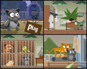 Your mission is to help little raccoon to escape from the prison. To do that you must solve dozens of sticky situations and pass the guards without being caught. Use your mouse to point and click on objects.