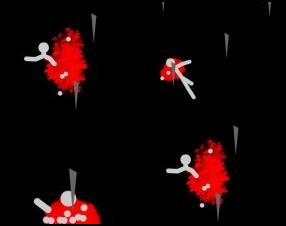 Your task is to move a ragdoll and avoid from falling spikes. It's not easy. If you see that the end is coming at least try to cause as much damage and blood as possible. Use your mouse to control the ragdoll.