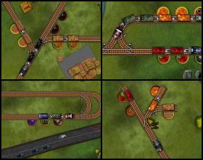Your mission is to drive all locomotives with their wagons to corresponding destinations. Move your locomotive along the rails, picking up or leaving other wagons to solve these railway puzzles. Use Mouse to drag locomotive around the screen. Click between wagons to uncouple them. Click on the switches to change directions.