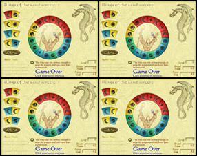 Fit the tiles in the magic ring to prevent the dragon from incinerating you. Match tiles by either color or symbol to complete a safe magic circle. Creating special combinations of tiles gets you bonus tools and power-ups.