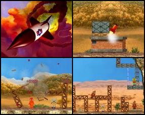 Noch eine großartige Fortsetzung von Angry Birds und Crush the Castle-Spielen. Du musst alle Leute auf der rechten Seite des Bildschirmes vernichten. Mit der Maus zielen und Raketen abschießen. Schieße so wenig wie möglich, um ein gutes Resultat zu erzielen.