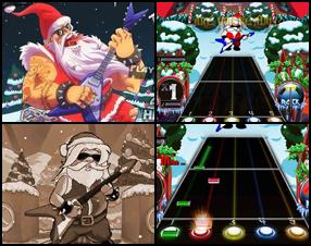 В прошлом году Санта Клаус победил в рок-битве тролля, и в это Рождество он дает сольный тур по всему миру! Используйте клавиши A, S, D, F, G, чтобы сыграть гитарное соло в одной из кавер-версий праздничных песен. Выбирай Основной режим или режим Рок-Звезды и путешествуй по свету!