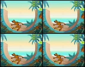 Start Scooby’s motion by using the LEFT and RIGHT arrows in the appropriate direction, until he can take off the ramp. Press the UP arrow to increase his upward speed and height. Then press DOWN arrow to increase downhill speed. When back on the ramp. Press the arrows, depending on the direction Scooby is rolling to. Repeat steps 1-3 to help Scooby jump higher and higher. Your sense of coordination will allow Scooby doo to reach big air.