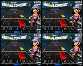 Rock Out with brand new songs! Play famous songs and make new hits by Your own. Try to be like Metallica, Guns and Roses, or something from new bands like Green Day and U2 or be Yourself. Press keys when the icons cross the bottom of the screen!