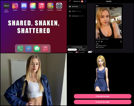 You play as Eli, an ordinary guy whose life feels like a dull, endless news feed. Everything is calm, predictable, and painfully lonely. Until one evening, a message from Nina flashes on your phone screen. She’s your childhood friend who vanished without a trace two years ago. From that moment on, everything goes to hell! At first, it’s just texting until three in the morning, then voice messages that send shivers down your spine. Then photos, the kind that make you want to turn off the lights and lock every door. And then other women burst into your life: a bold coworker, a mysterious neighbour, a former classmate. What will you choose? Stay sweet and naive, or become someone who takes whatever he wants without looking back at the consequences? And who will end up in your bed? That’s for you to decide! You play as Eli, an ordinary guy whose life feels like a dull, endless news feed. Everything is calm, predictable, and painfully lonely. Until one evening, a message from Nina flashes on your phone screen. She’s your childhood friend who vanished without a trace two years ago. From that moment on, everything goes to hell! At first, it’s just texting until three in the morning, then voice messages that send shivers down your spine. Then photos, the kind that make you want to turn off the lights and lock every door. And then other women burst into your life: a bold coworker, a mysterious neighbour, a former classmate. What will you choose? Stay sweet and naive, or become someone who takes whatever he wants without looking back at the consequences? And who will end up in your bed? That’s for you to decide!