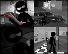 What else can you do in games of Sift Heads series as take some revenge to other gangsters who are responsible for something you don't like. Walk around the places and interact with environment with your mouse. Kill everyone who stands in your way.