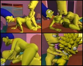 In dieser Zusammenstellung einer 3D Animation siehst du, wie Bart sich Lisa und Marge vornimmt. Schalte die Stellungen mit den Tasten in der oberen linken Ecke um. Schalte zwischen Lisa und Marge mit der Taste in der unteren rechten Ecke um.
