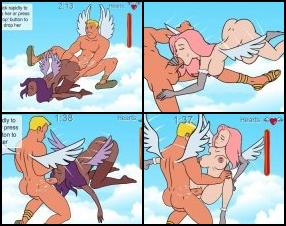 In this full version of the game, you play as a naughty angel who has to catch and have sex with as many hot sky beauties as you can. Each level has its own challenges and goals. Use the mouse to move around and try to hook up angels on your heart. Click quickly to have sex or press the "drop" button to release a sexy girl. Also, be careful because the game is addictive.